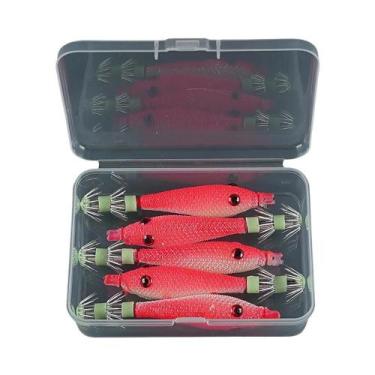 Imagem de Conjunto De Iscas Leves Para Pesca 5 Peças: Anzóis Para Lula, Camarão 