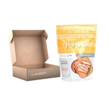 Imagem de Kit Petisco Just Slice de Frango Cães Gatos 55g 8 unidades - GERMANHAR