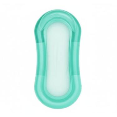 Imagem de Boia Inflável Espreguiçadeira com Encosto de Cabeça, PVC, 157x85cm, Roxo e Verde, Piscina Praia Lago, Adulto, Suporta 110kg (VERDE)