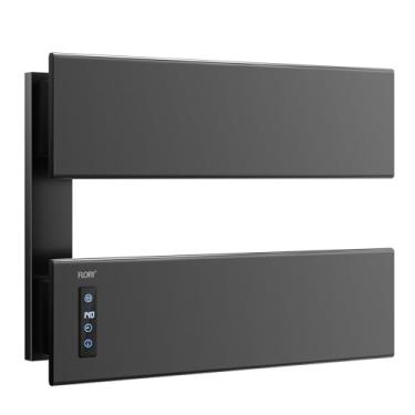Imagem de R FLORY Aquecedor De Toalhas Para Banheiro, Suporte Aquecedores Elétricos Parede, Secador Bar Com Temporizador Integrado, Plug-In E Cabeamento Fixo, Preto Fosco