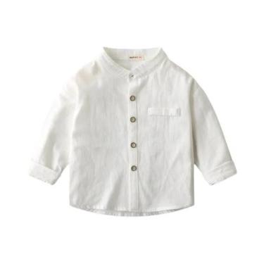 Imagem de Camisa De Algodão Infantil De Manga Comprida, Primavera Outono, Roupas