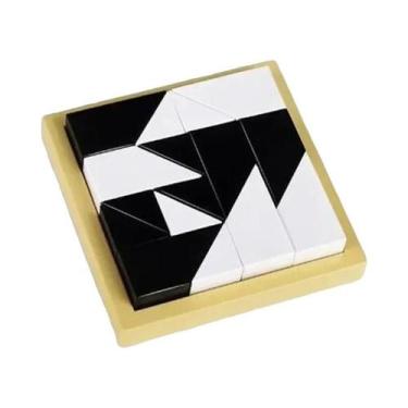 Imagem de Quebra-Cabeça De Blocos Ocultos Preto E Branco Para Crianças, Jogo Int