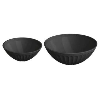 Imagem de Kit 2 Tigelas Plástico Saladeiras 400ml e 1L Uz Cozinha Sorvete Cereai