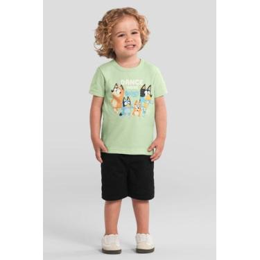 Imagem de Camiseta infantil menino da Bluey em puff Brandili 1, Verde, 2