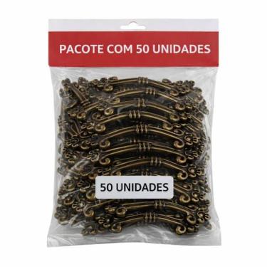 Imagem de Mini Puxador Curvo Clássico 5cm Kit 50 Unidades para Caixa, Gaveta e A