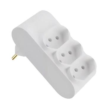 Imagem de Multiplicador de Tomadas 3 Saídas 2P+T 10A 250V Branco - 000107