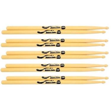 Imagem de Kit de Baquetas 2B Batera Clube Pacote com 5 Pares by Liverpool em Tau