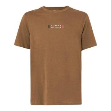 Imagem de Camiseta Tommy Hilfiger Brand Love Small Hilfiger Tee Azul-Masculino