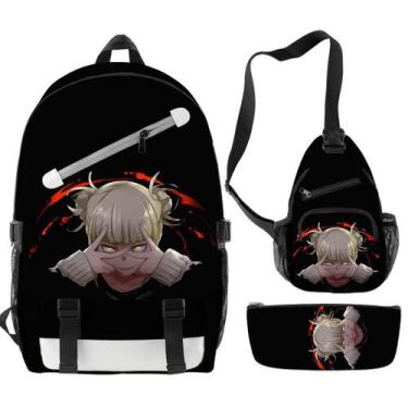 Imagem de Conjunto de mochilas My Heros Academias Satchel Anime com impressão 3D