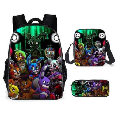 Imagem de Conjunto de mochilas escolares Five Nights Freddy Bear, 3 unidades uni