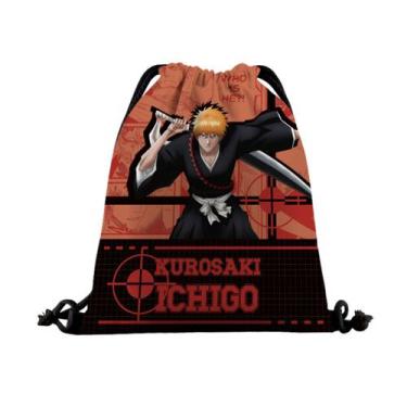 Imagem de Bolsa com cordão Bleachs Kurosakis Ichigos para crianças 39x32cm - Yiw