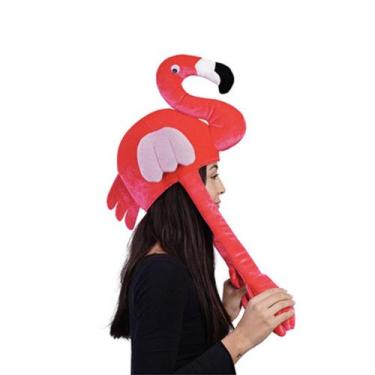 Imagem de Chapéu de cosplay Flamingo Costume Headwear, chapéu quente, macio e ac