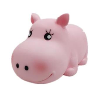 Imagem de Hipopótamo de desenho animado Piggy Bank para crianças em resina 19,5 