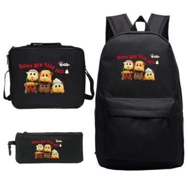 Imagem de Conjunto de mochilas Pui Pui Molcar Satchel impresso em anime para cri