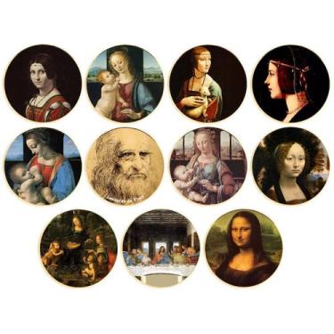 Imagem de Moeda Leonardos Da Vincis Anime 4 cm de ferro 385g 11 unidades/lote - 