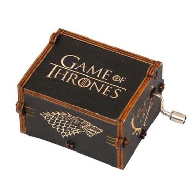 Imagem de Caixa de música Games Of Thrones Hand Crank Antique Wood 6,5 cm - yiwe