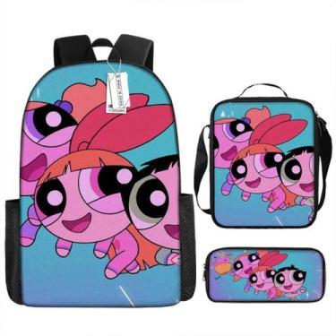 Imagem de Conjunto de mochilas Powerpuff Girls Buttercups Blossoms Bubbles - Yiw