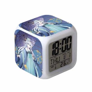 Imagem de Despertador digital LED Dates A Livess Square 8x8x8cm - yiweisai