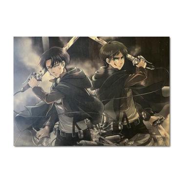 Imagem de Pôster de arte anime Attacks On Titans 51x35,5 cm sem moldura - yiweis