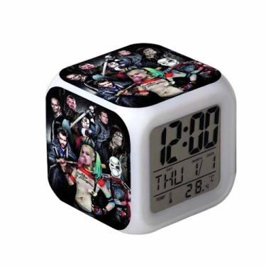 Imagem de Despertador digital LED Harleys Quinn para crianças 8x8x8cm - Yiweisai