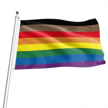 Imagem de Tapeçaria Rainbow Gays Flag Art Anime Wall Tapeçaria 90x150cm - Yiweis