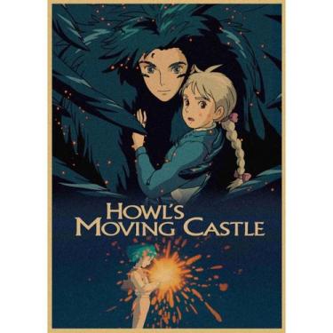 Imagem de Pôster de arte de parede decorativo Howl's Moving Castle Anime 50x70cm