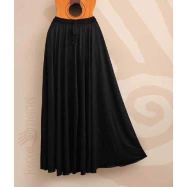 Imagem de Saia Indiana Longa Lisa Viscose Hippie Cigana Boho STSA003, Stsa003, 2