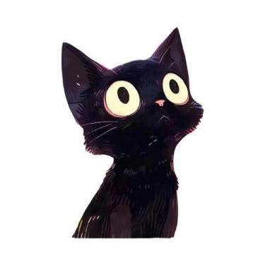 Imagem de Pintura Diamante DIY 5D Céu Noturno Com Gatos, Bordado De Diamantes Re