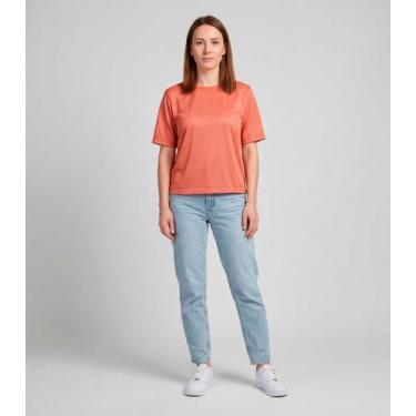 Imagem de Blusa Feminina 100% Poliéster Básica Infinita Cor Laranja, M, Laranja