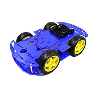 Imagem de Kit De Carro Robô Inteligente 4WD Com Encoder De Velocidade E Caixa De