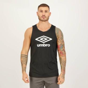 Imagem de Regata Umbro Essential Diamond Preta e Branca, G