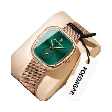 Imagem de Relógio De Pulso Feminino À Prova d'Água Em Aço Inoxidável Com Malha D