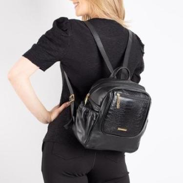 Imagem de Mochila feminina pequena de couro Estela-Feminino