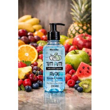 Imagem de Sabonete Líquido Tutti Frutti Rhenuks 200ml Perfumado Corporal Uso Diá