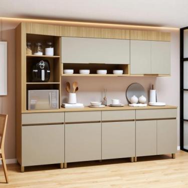 Imagem de Cozinha Completa Modulada 5 Peças 8 Portas 4 Gavetas Torre Angular 100