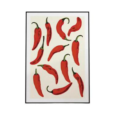 Imagem de Pintura Em Tela De Arte De Parede Com Pimenta Picante Para Cozinha, Sa
