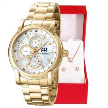 Imagem de Relógio Feminino Champion Ana Hickmann Dourado Luxo AH30317H-Feminino