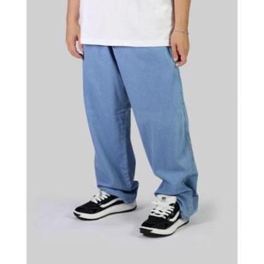 Imagem de Calça DR7 Street Jeans Reta Crown Logo - Azul-Unissex