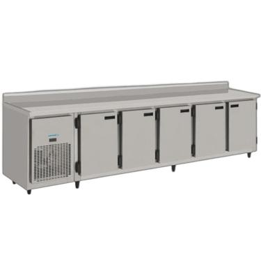Imagem de Balcão Refrigerado Inox 3,00mts 5 Portas Lado Esquerdo 960KBSC300DII Kofisa