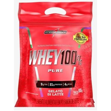Imagem de Proteína Concentrada Integralmedica Whey 100% Pure 900g, Gelato Di Lat