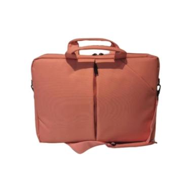 Imagem de Bolsa para Notebook Transversal Lisa em Poliéster 32X42X8CM Salmão com Alça de Mão e Al...