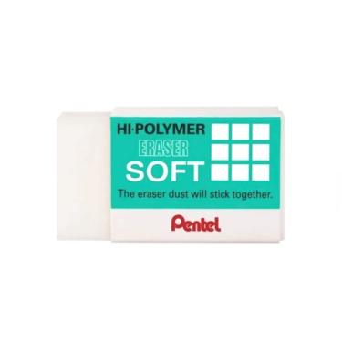 Imagem de Borracha Pentel Hi-Polymer Soft Apagamento Suave e Preciso para Uso Escolar e Profissio...