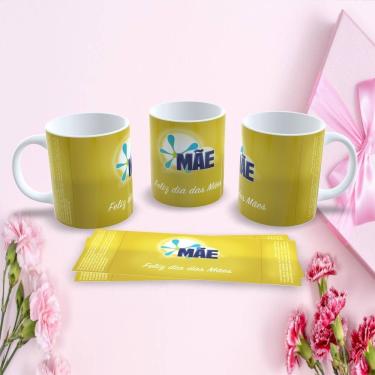 Imagem de Caneca de Porcelana 325ML Mães Estampa 112 para Presente Dia das Mães com Tema Especial Branco Outras Marcas