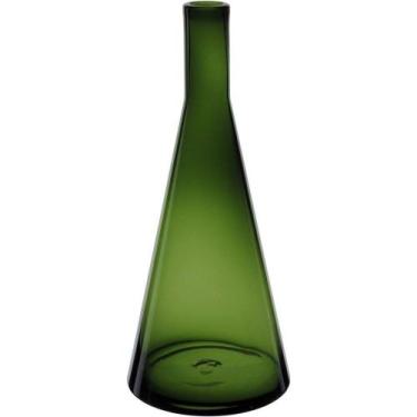 Imagem de Vaso Decorativo Enfiete Casa Garrafa Home&co Vidro 41x16x16cm Verde - 