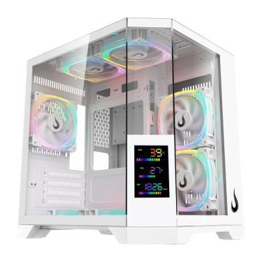 Imagem de Gabinete Gamer Rise Mode Zeus Glass Screen 01, Mid Tower, M-ATX, Displ
