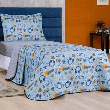 Imagem de Cobre Leito Solteiro Babel Kids Microfibra 2 Pç - Game - LILLY HOME EN