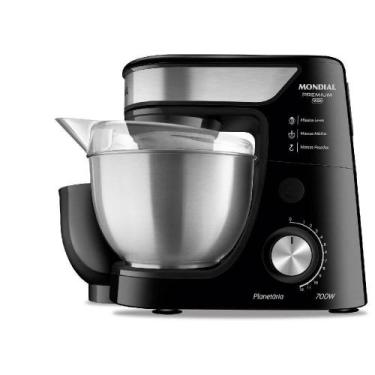 Imagem de Batedeira Planetária Mondial BP-02P-B-TI Preto/Inox 700W 220V, 220V