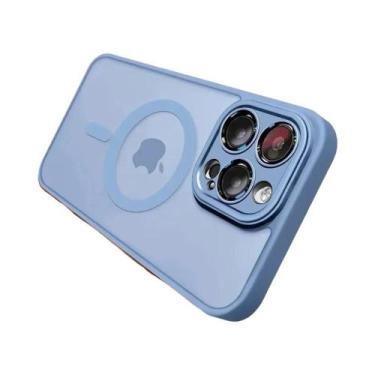 Imagem de Capa Magnética Translúcida Fosca Magsafe Para iPhone 16 pro Max 15 14 
