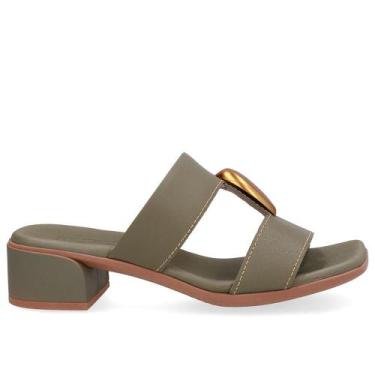 Imagem de Tamanco usaflex couro ref an27008 feminino, 38, Verde