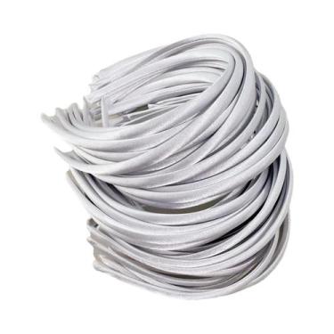 Imagem de Faixas De Cabelo De Plástico De Cetim De 1cm Para Mulheres E Crianças,